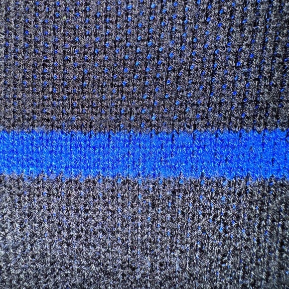 Spense Size Large oversized royal blue and black geometric sweater- EUC - Picture 2 of 11